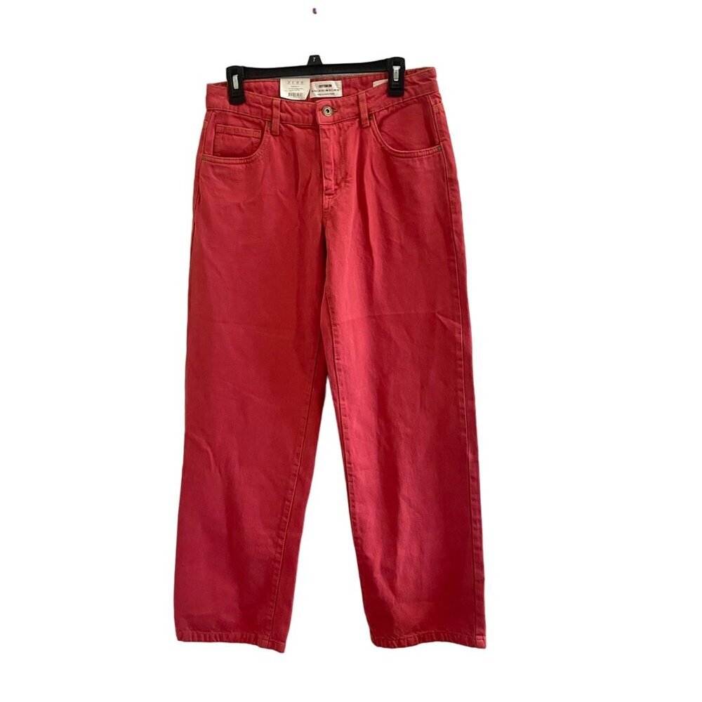 NWT COTTON ON Women's Low Rise Straight Jeans in‎ Rust Red